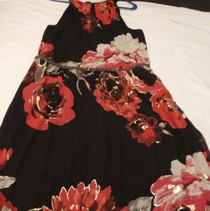 Black and red gown